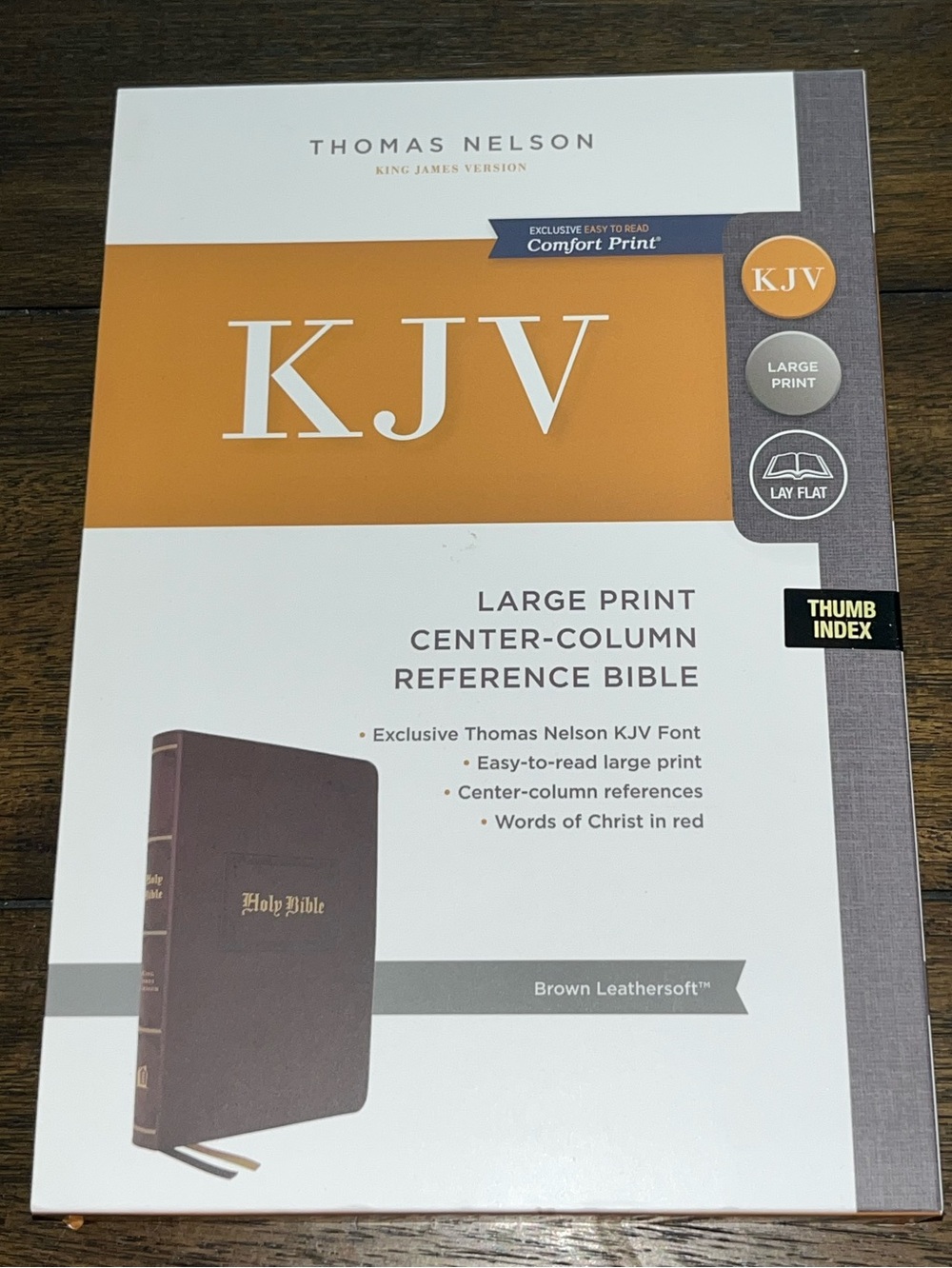 Bible: Thomas Nelson Large Print / Center Column / Reference Bible / Thumb Index